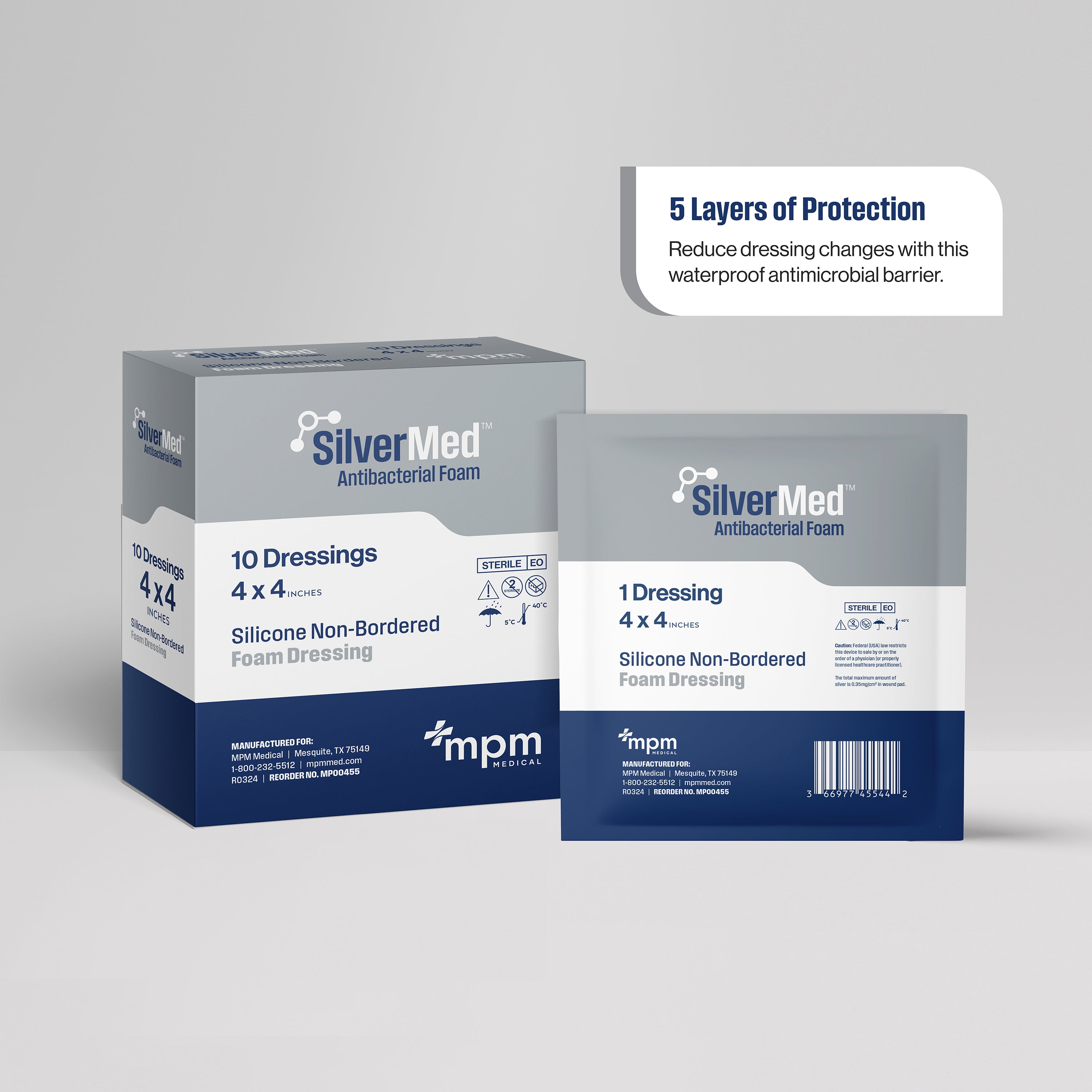 SilverMed Antibacterial Foam | Foam Dressing | Silvermed |MPM Medical