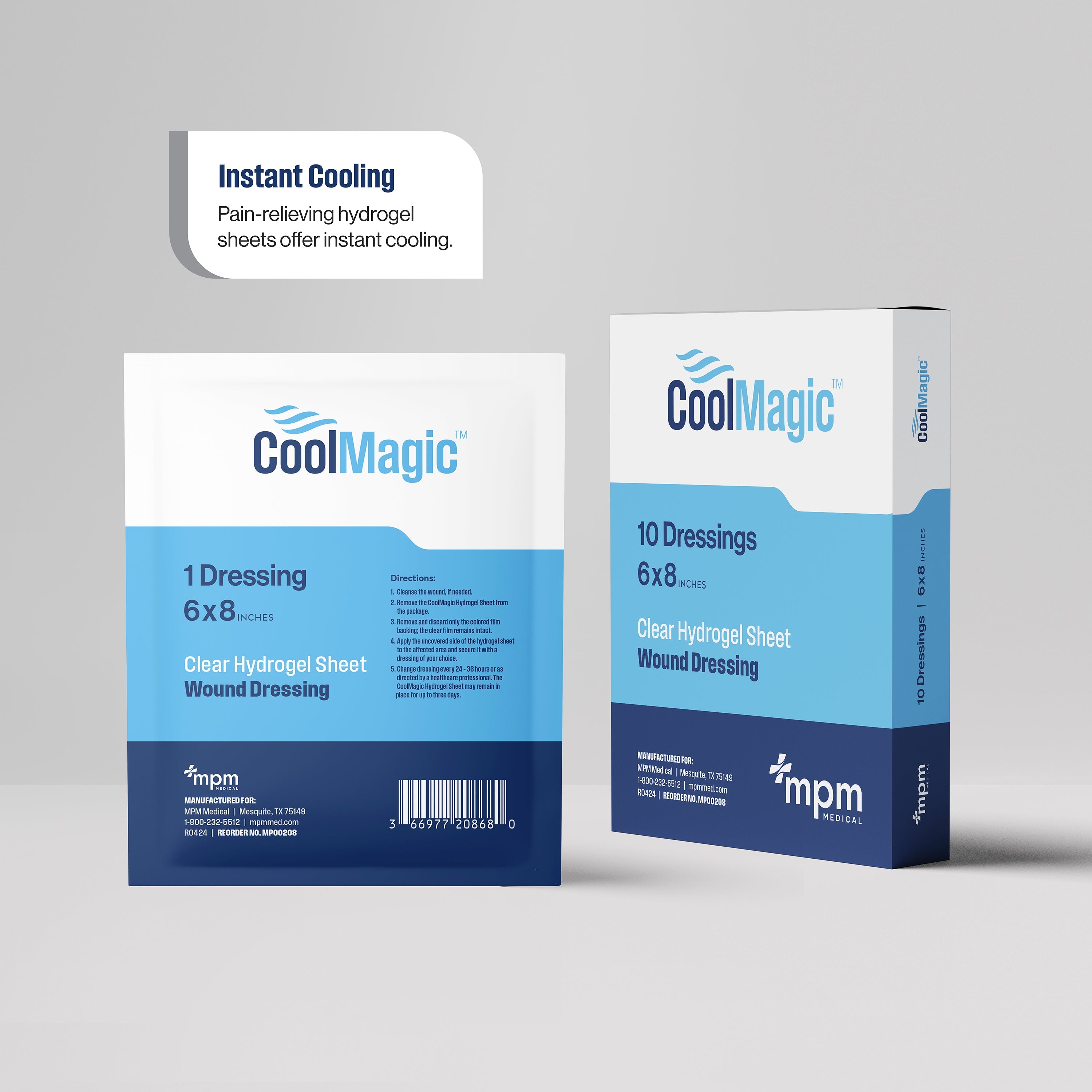 MGA メメルピンズ アリーナテープ CoolMagic Hydrogel Sheets | Wound Dressings | MPM Medical