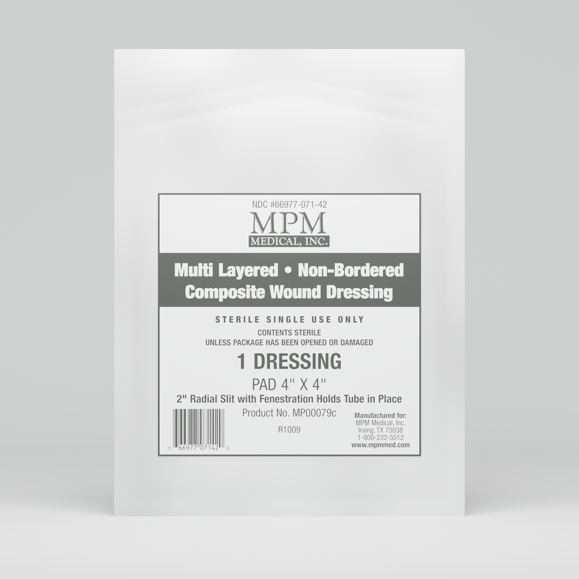 Multi Layered Non-Bordered Composite Wound Dressing