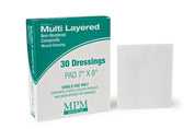 Multi-Layered Non-Bordered Composite Wound Dressing