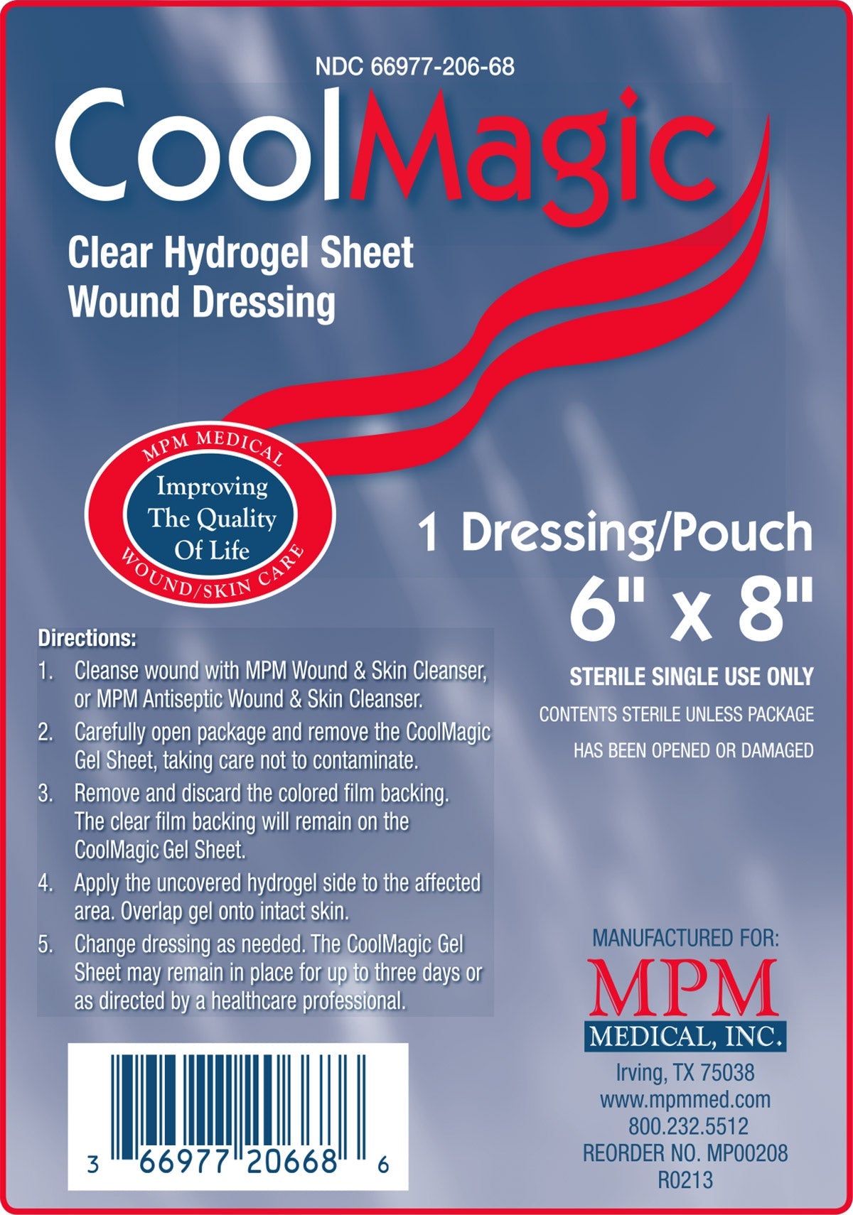 CoolMagic Hydrogel Sheet Dressing - MPM Medical