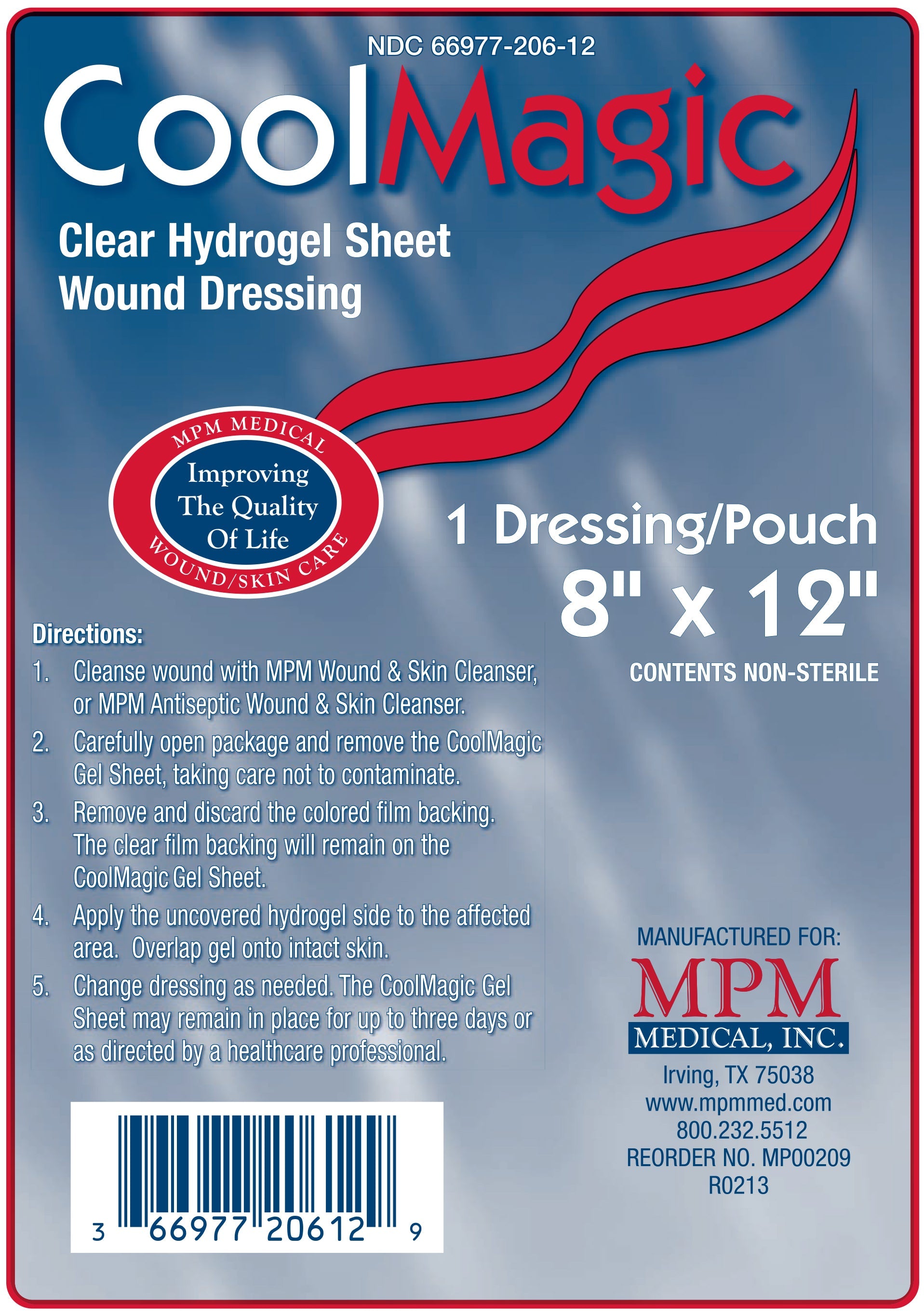 CoolMagic Hydrogel Sheet Dressing - MPM Medical