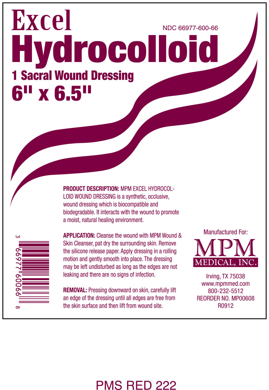 Excel Hydrocolloid - MPM Medical