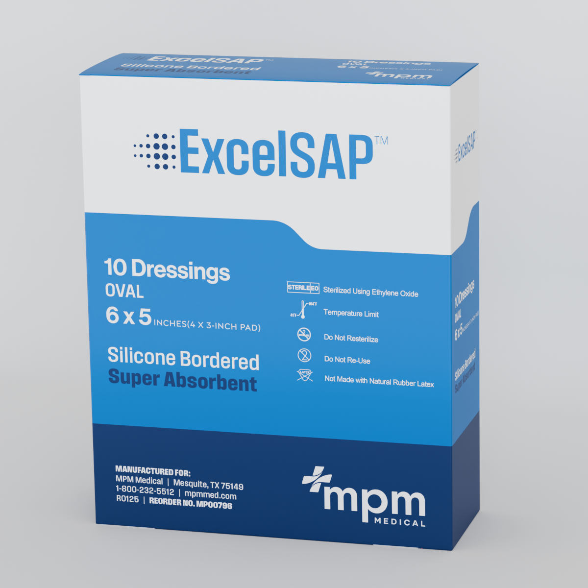 ExcelSAP Super Absorbent Dressing occlusive wound dressing MPM Medical