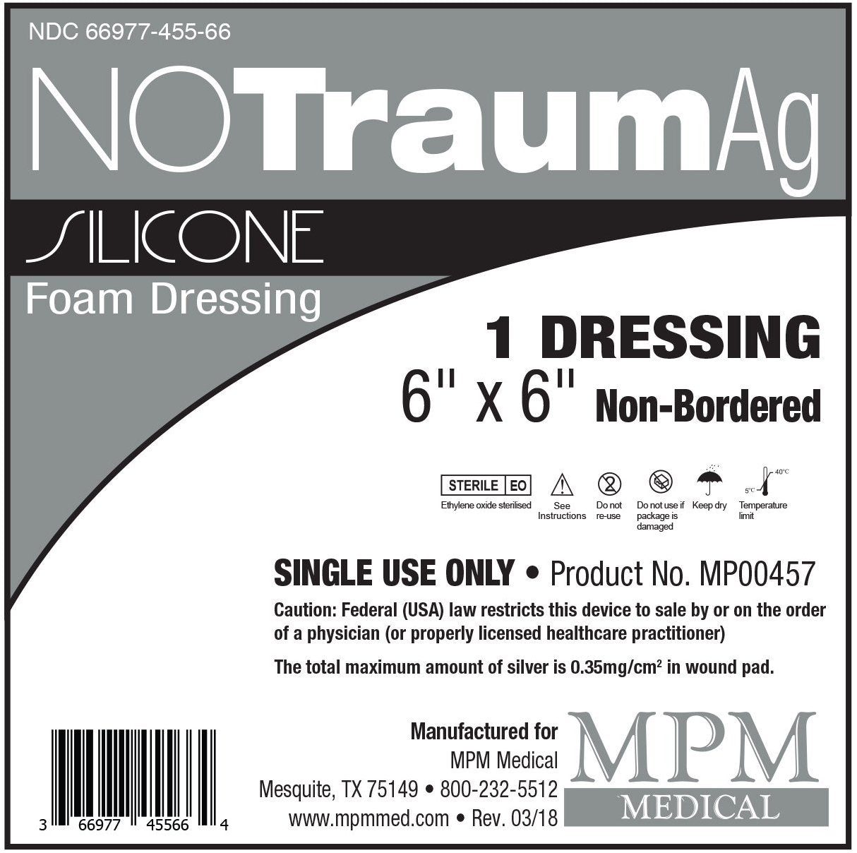 NoTraum AG - Silicone Foam Dressings w/ Silver - MPM Medical