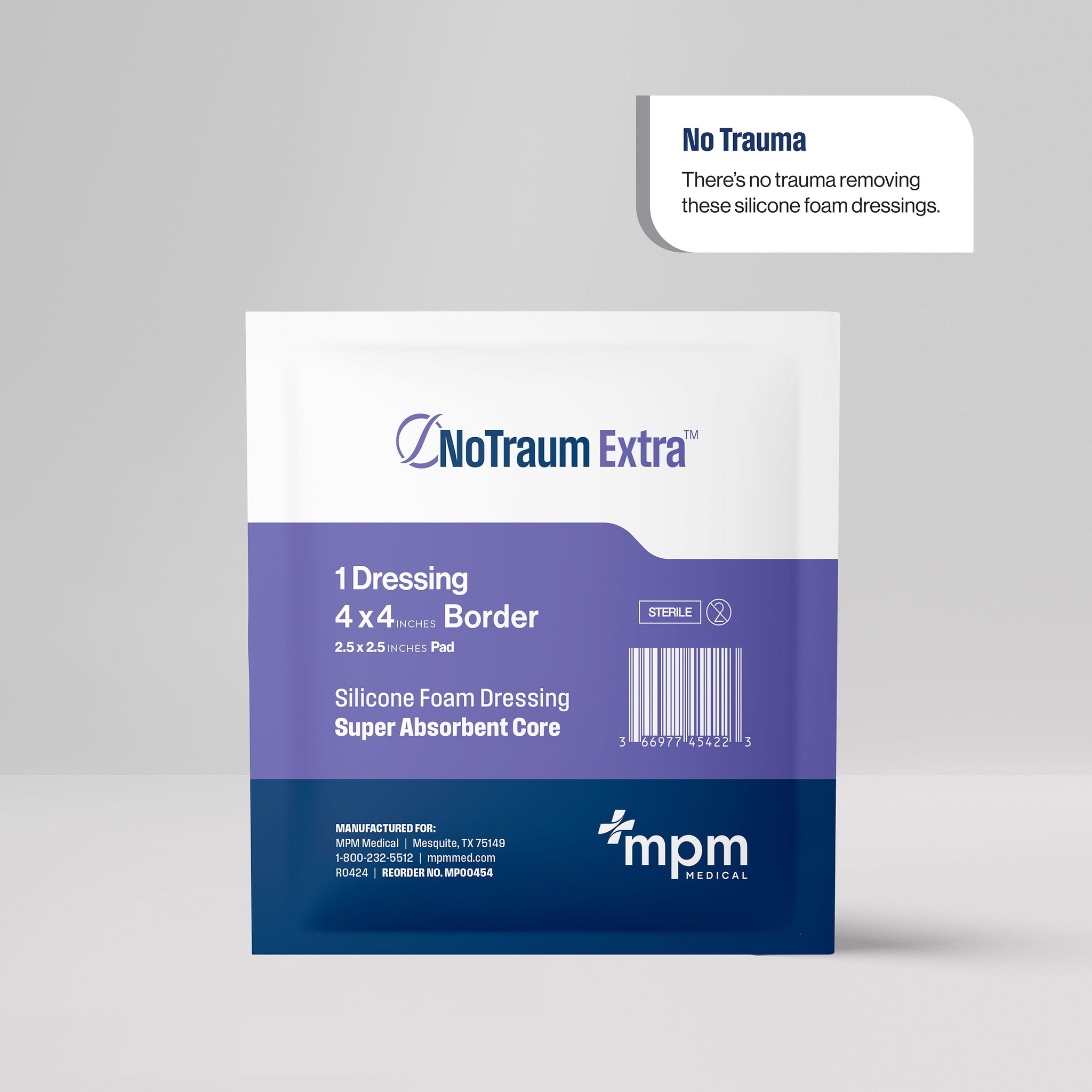 NoTraum Extra Silicone Foam Dressing Wound Care MPM Medical