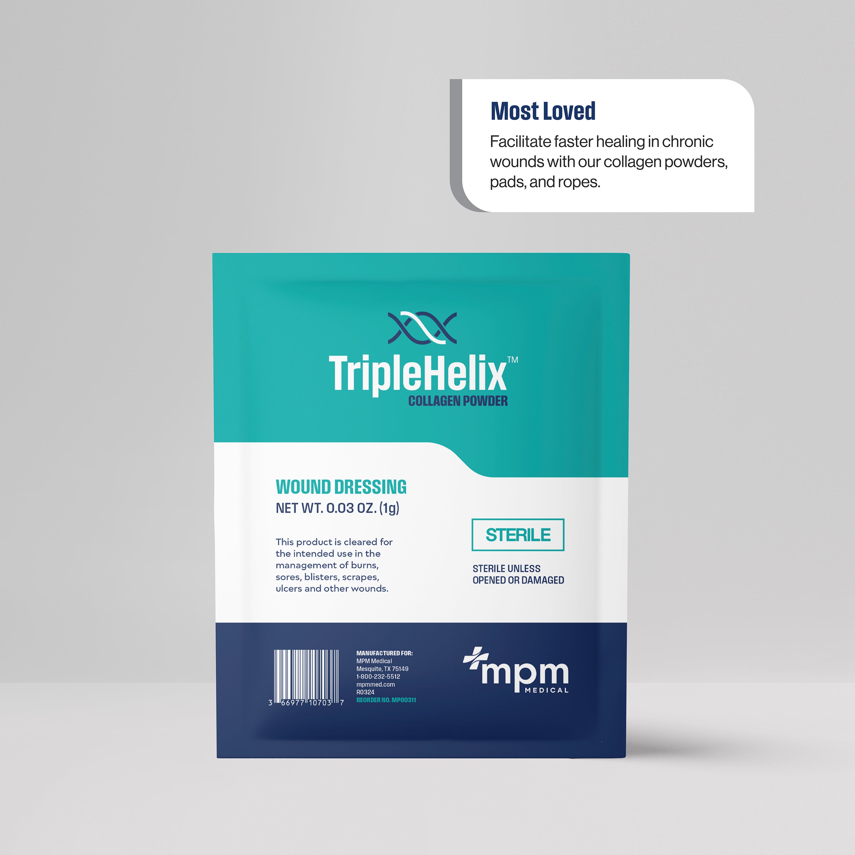 TripleHelix Wound Care Collagen | Collagen Powder | Collagen Pad – MPM Med